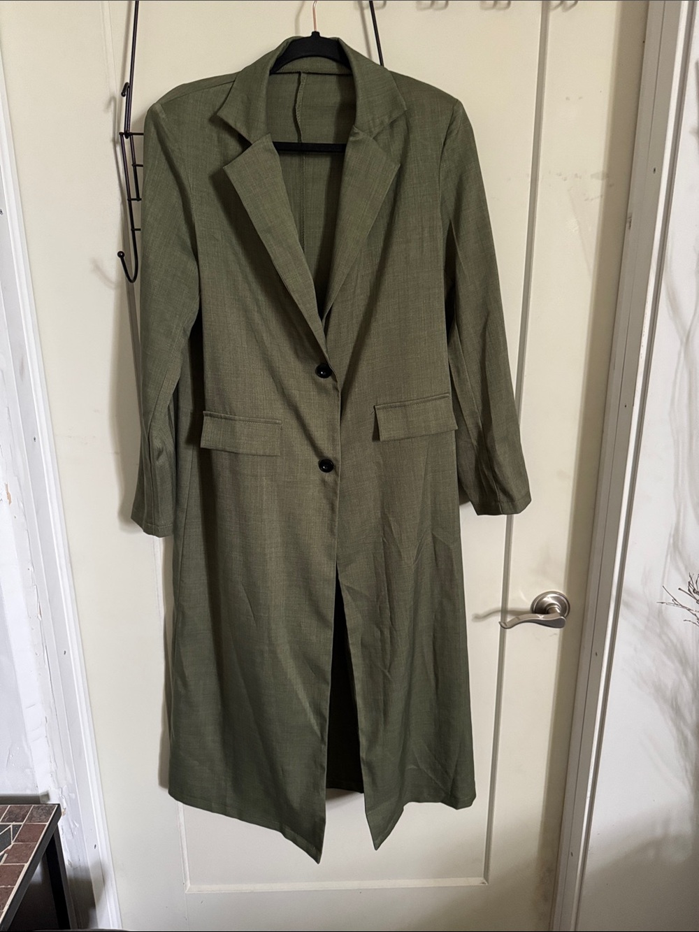 Olive Green Lightweight Trench Coat M